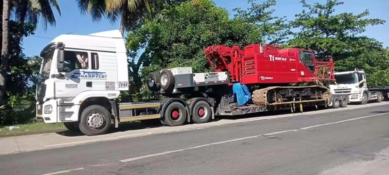 Aanpasbare stalen meerassige CIMC-laagbed-half-aanhangwagens Trucktrailers