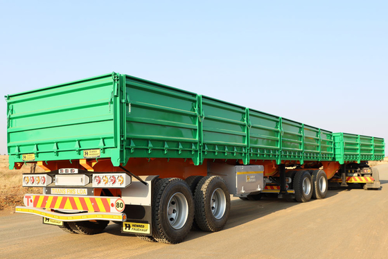 Hoogwaardig staal uitstekende motor robuust en duurzaam Zuid-Afrika Truck carrosserie Dropside trailer