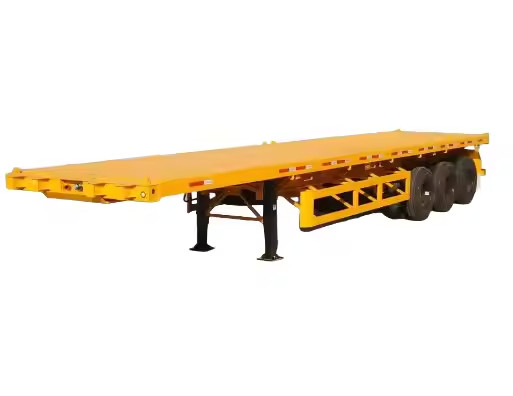 CIMC 3 Assen 12m Nieuwe platbed Container Semi Truck Trailer Low Flat Bed Semi Trailer