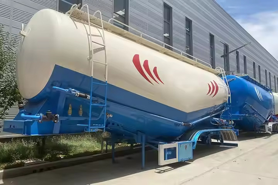 3-assige silo tankwagen Halve aanhangwagen 40 45 50 ton Poedertransport voor cement