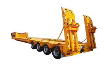 Aanpasbare stalen meerassige CIMC-laagbed-half-aanhangwagens Trucktrailers