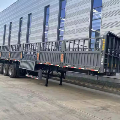 40ft 3 as 60 ton 13m aangepaste zijwand vrachtvervoer hek halve aanhangwagen