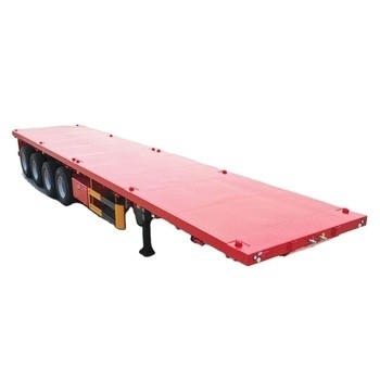 2 / 3 As 20 40FT 50 Ton Flatbed Trailer Goedkoop Flatbed Container Transport Halve aanhangwagens Hoogwaardige Flatbed Trailer