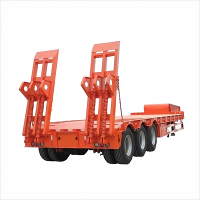 Aanpasbare stalen meerassige CIMC-laagbed-half-aanhangwagens Trucktrailers