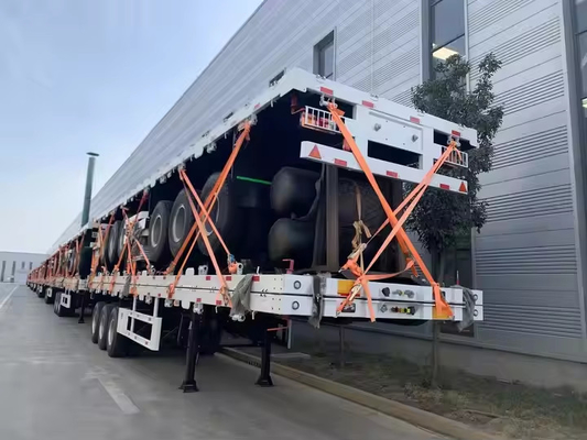 40 ft-60 ft Container Transport Semi-trailer Articulated 40 ft Flatbed Truck Trailer Made in China