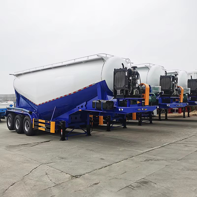 3 assen Bulk cement tank poeder transport tank half-aanhangwagen