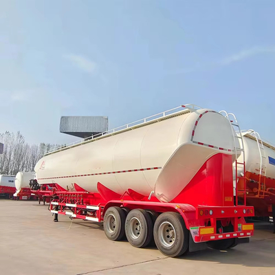 3 assen 40cbm 45ton V-vorm Droog poeder silo Transport cement bulk tankwagen half vrachtwagen aanhangwagen