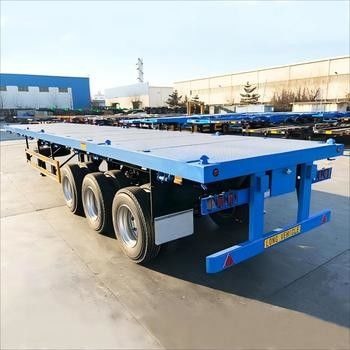 Heavy Duty Multi Axles Flatbed Semi Trailer voor stabiel en efficiënt vervoer van overgrote ladingen