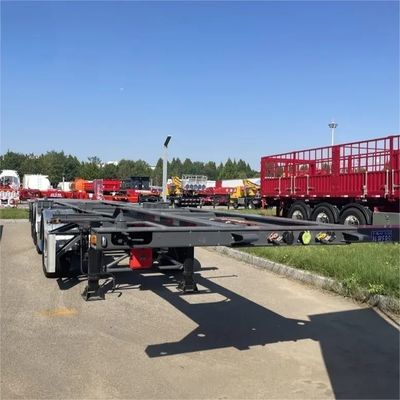 Q345B Staal 4 Assen 40 Ft Container Transport Skelet Chassis Semi-Truck Trailer