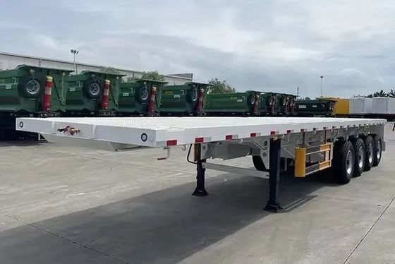 12 Set Twist Lock Flatbed Semi-Trailer voor 30 tot 100 ton capaciteit en Truck Trailer