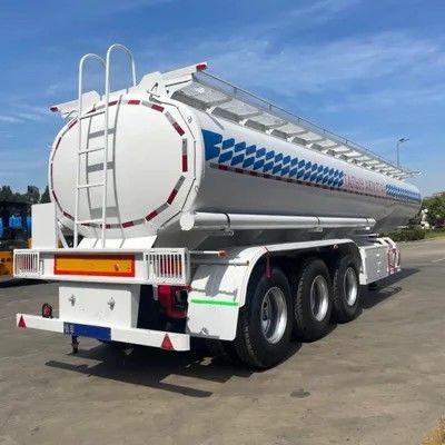 3 assen Stabiel koolstofstaal aluminiumlegering roestvrij staal brandstoftankschip Halve aanhangwagen