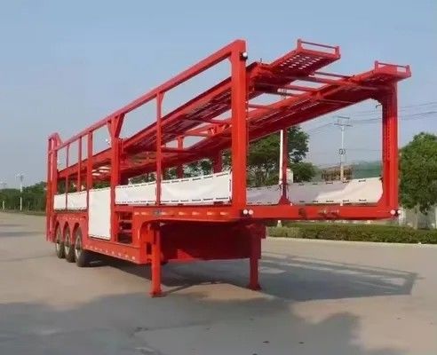Maximaal laadvermogen 40 ton 2 assen Dubbele dekken 8 auto /6 auto Capaciteit Auto SUV transport aanhangwagen