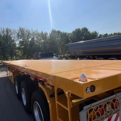20ft 40ft Container Flatbed Truck Semi-trailer met 3mm 4mm Grain Plate Platform