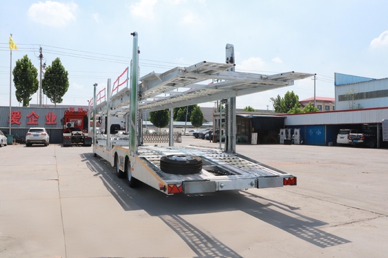 Compleet voertuig HDG SAF as Luchtvering JOST poot Weichbro EBS schroef lift autotransporter oplegger
